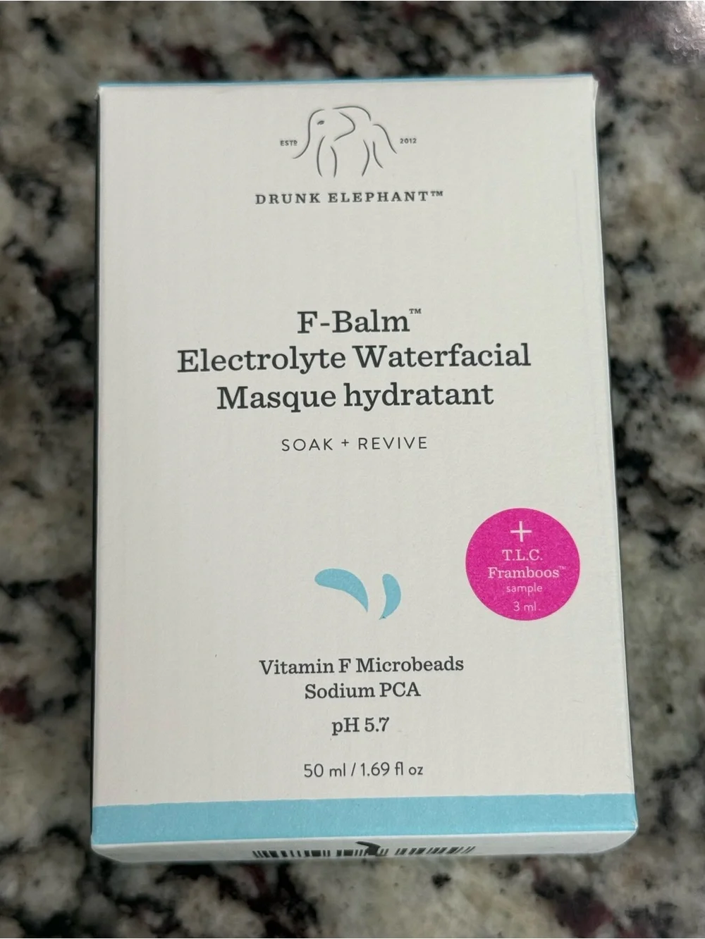 Drunk Elephant F-Balm Electrolyte Waterfacial Masque New in box!